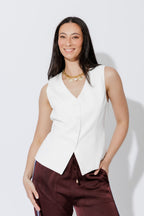 Ivory Euro Tailored Vest