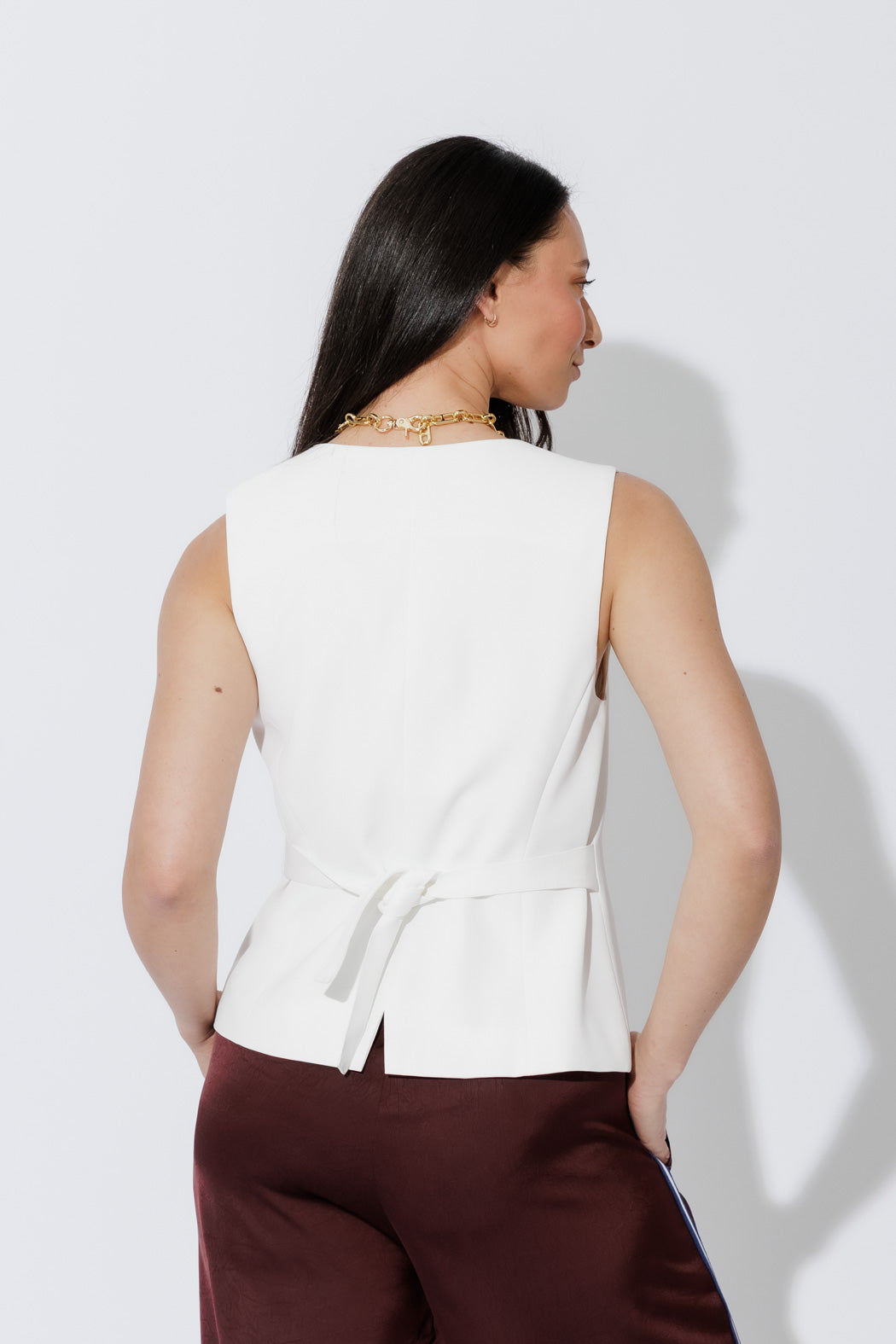 Ivory Euro Tailored Vest