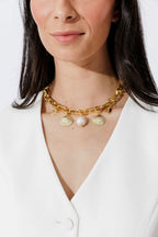 Gold Seashells Charm Necklace