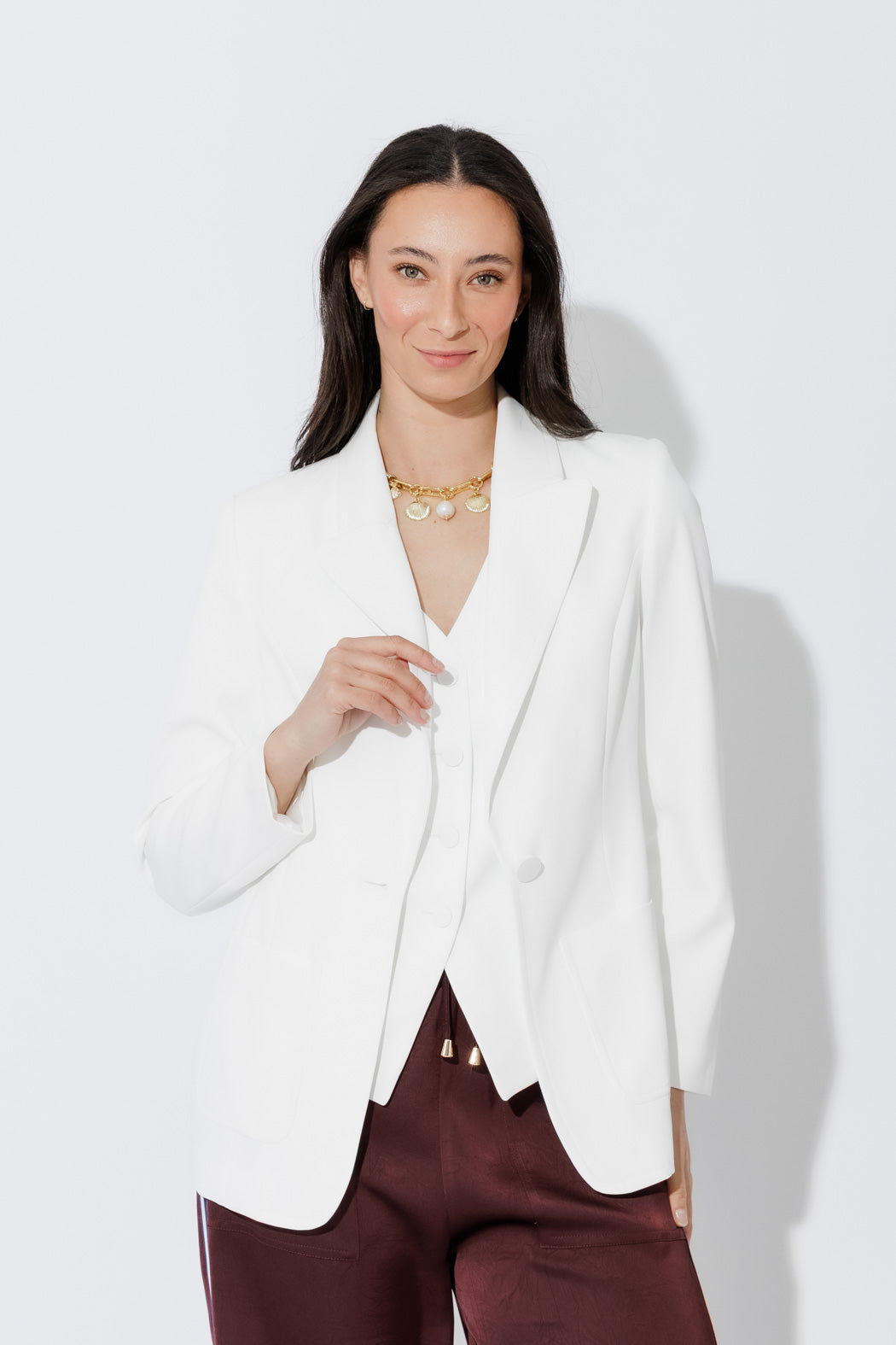 Ivory Euro Pocket Blazer