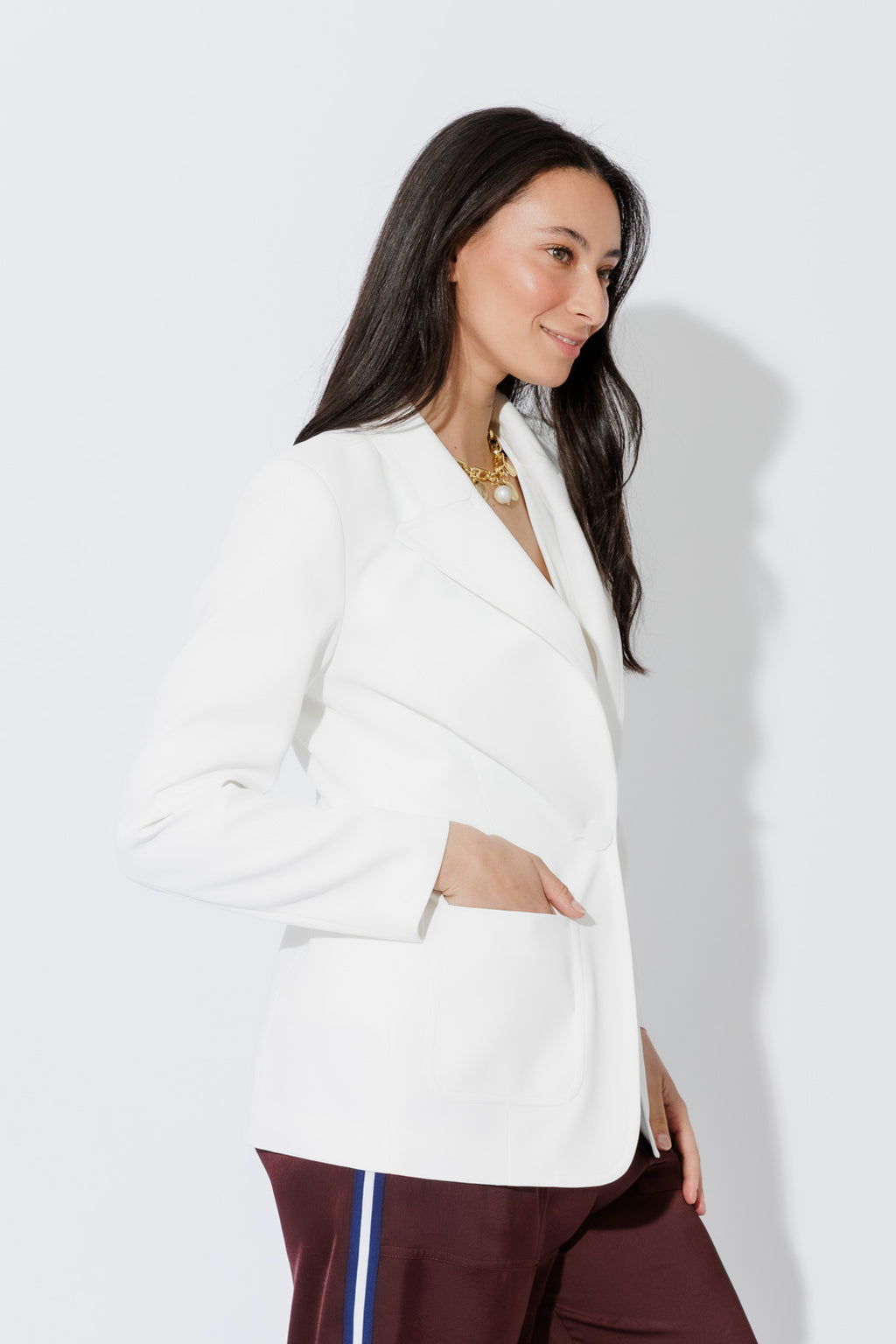 Ivory Euro Pocket Blazer
