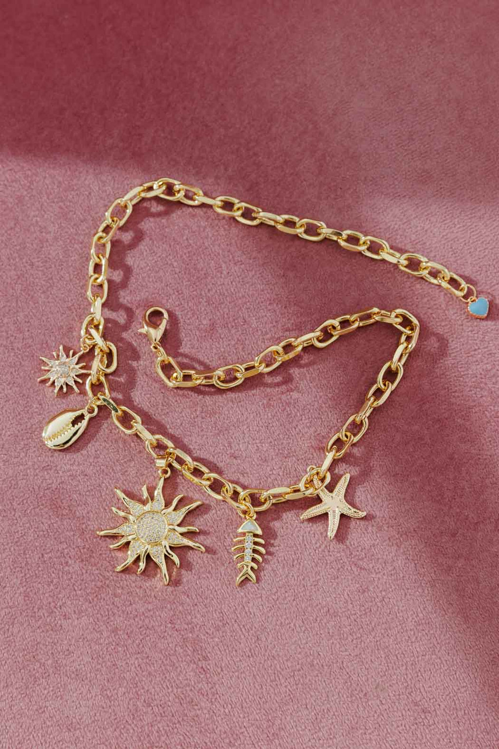 Gold Sun Charm Necklace