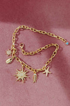 Gold Sun Charm Necklace