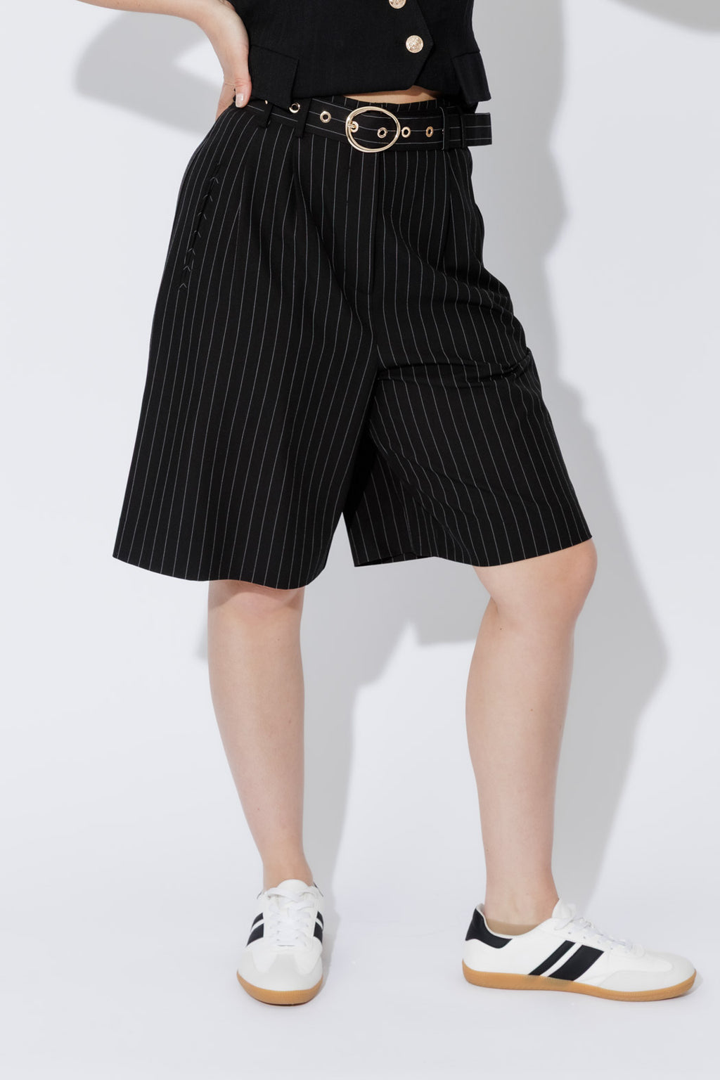 Black Stripe Cleo Short