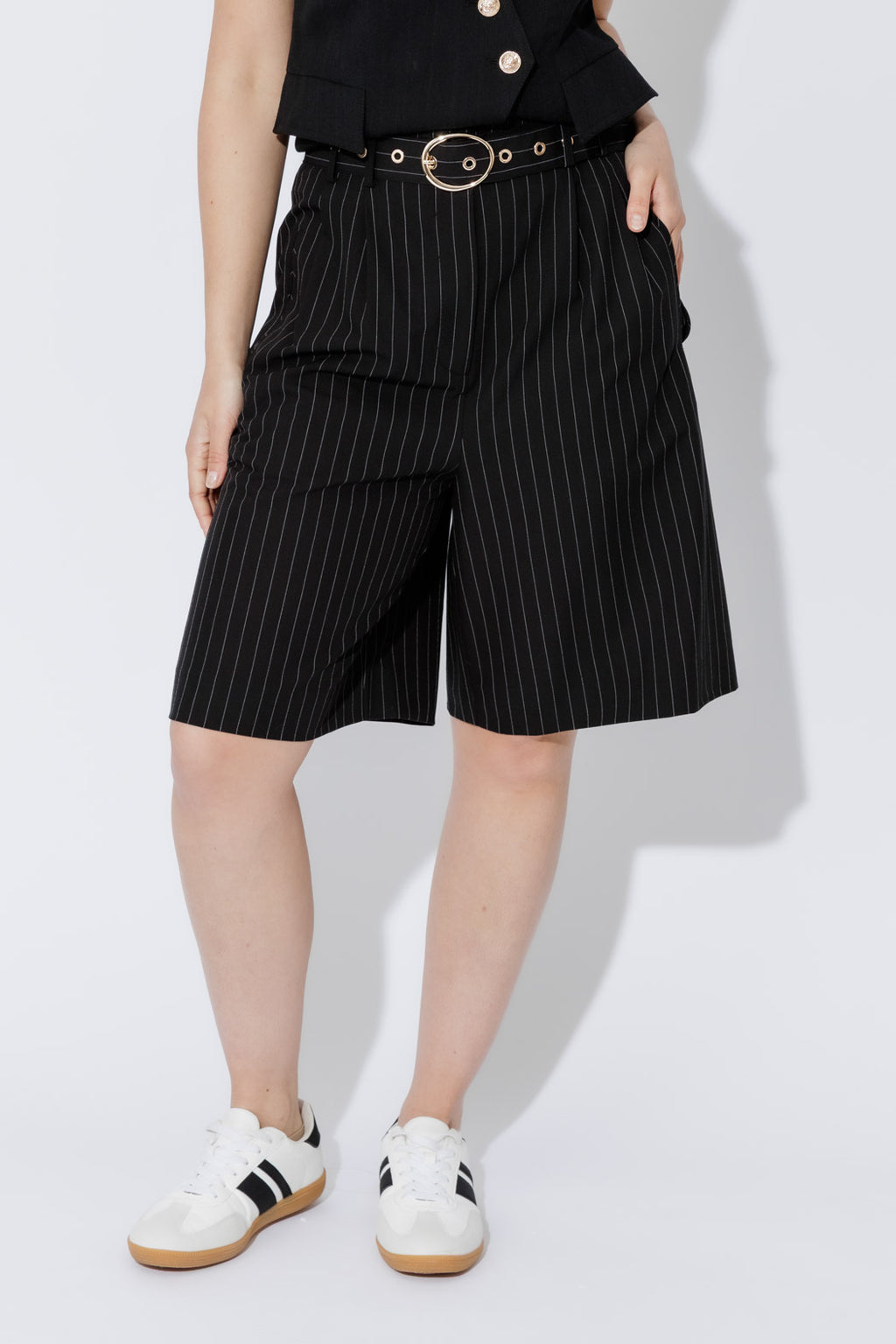 Black Stripe Cleo Short