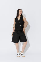 Black Stripe Cleo Short