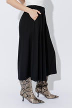 Black Self Stripe Culotte