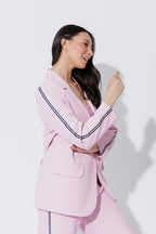 Pink Stripe Boyfriend Blazer