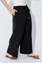 Black Side Tie Pant