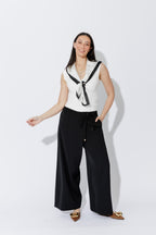 Black Side Tie Pant