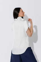 White Ruffle Blouse