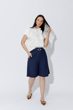 White Ruffle Blouse