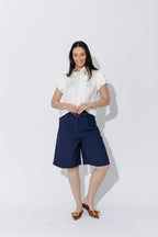 White Ruffle Blouse
