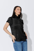 Black Ruffle Blouse