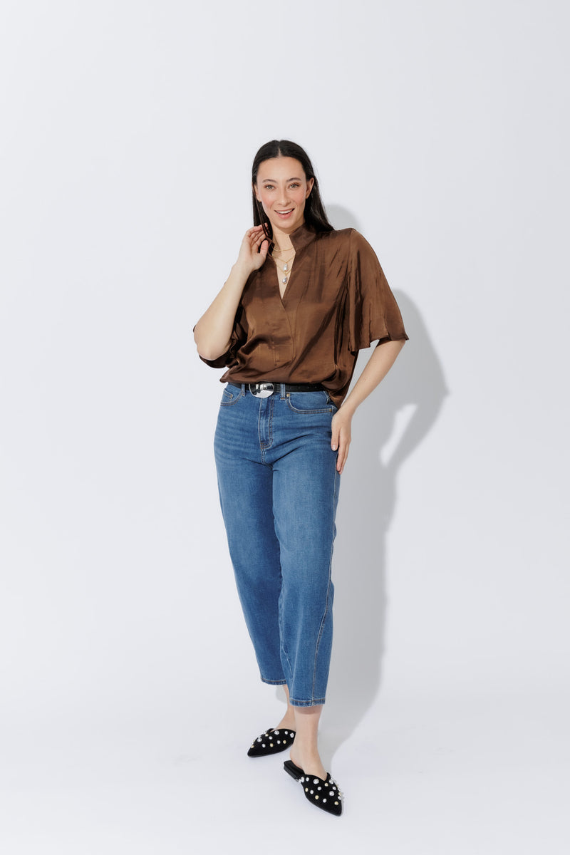 Cocoa Milan Fluted Blogger Shirt