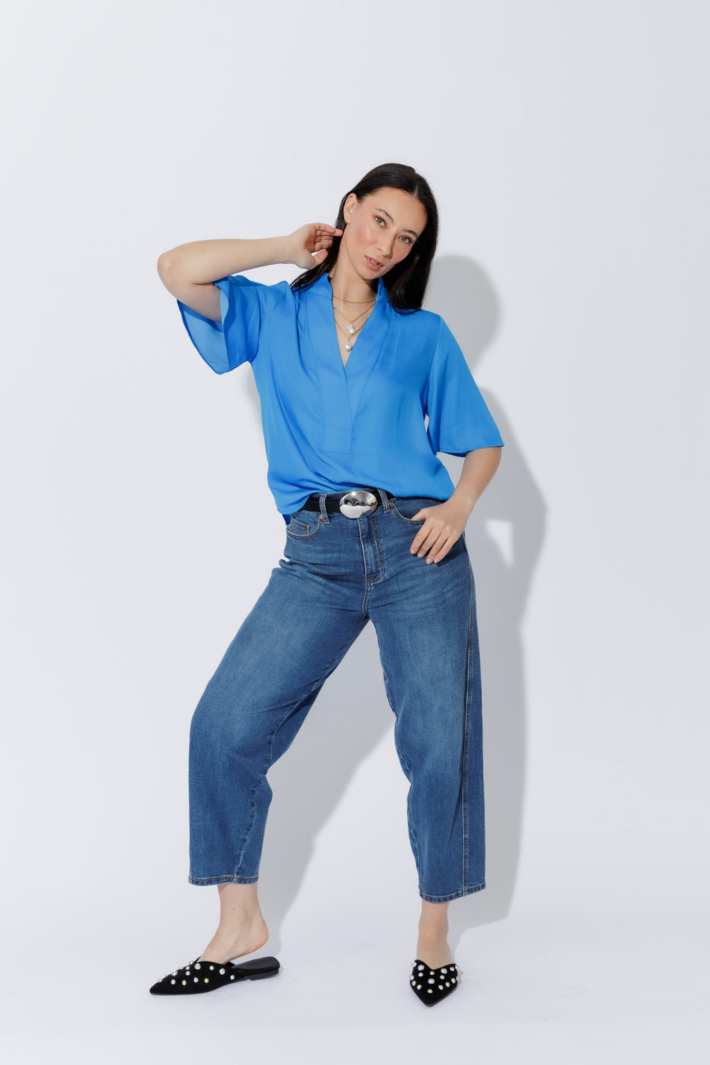 Sapphire Milan Fluted Blogger Shirt