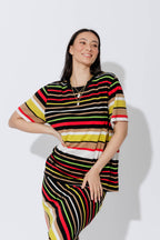 Red/Yellow Stripe Boxy T-Shirt