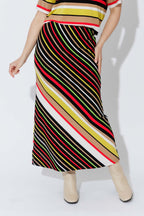 Red/Yellow Stripe Bias Skirt