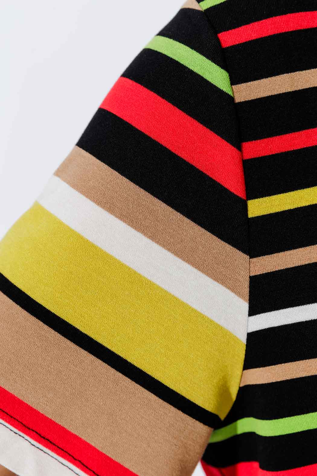 Red/Yellow Stripe Boxy T-Shirt