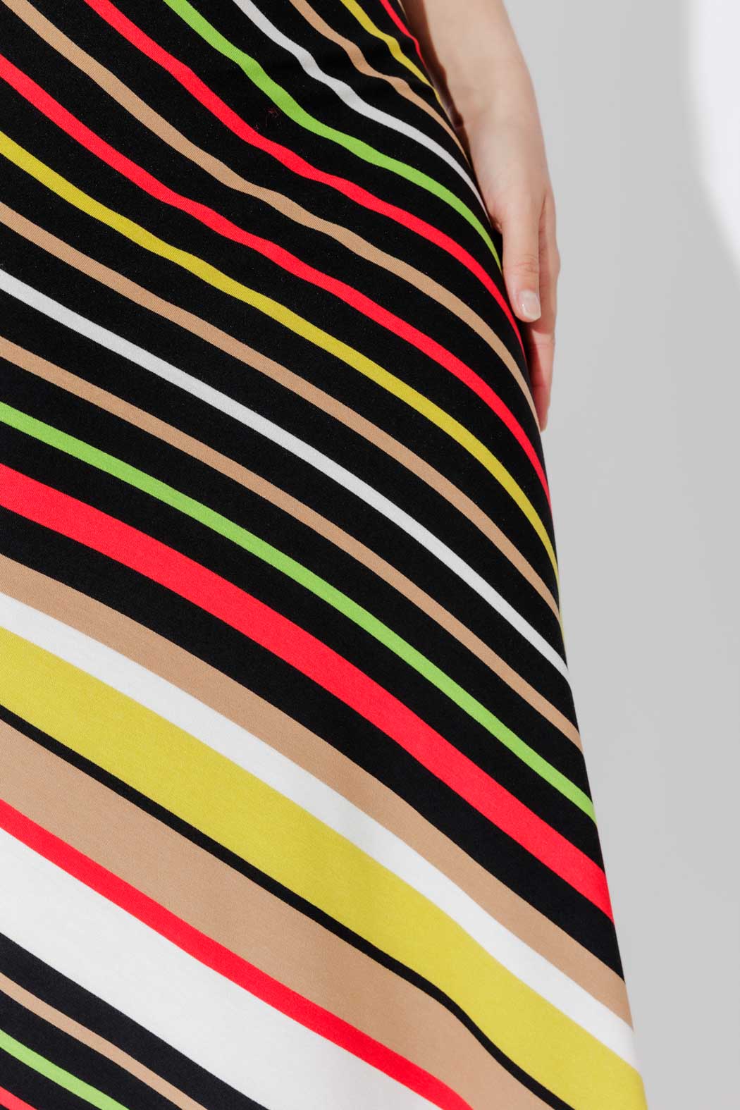 Red/Yellow Stripe Bias Skirt