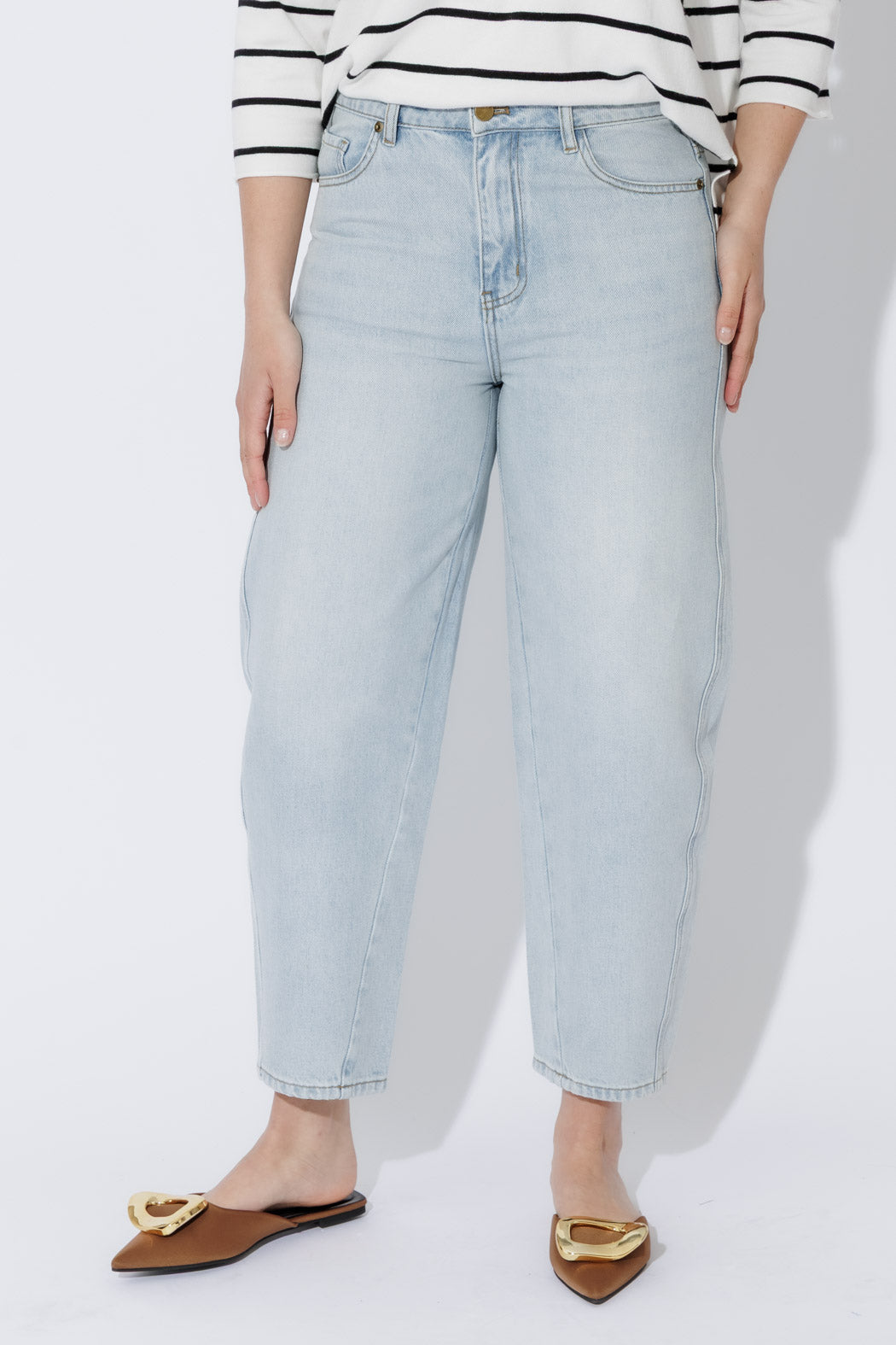 Light Denim Classic Barrel Jean