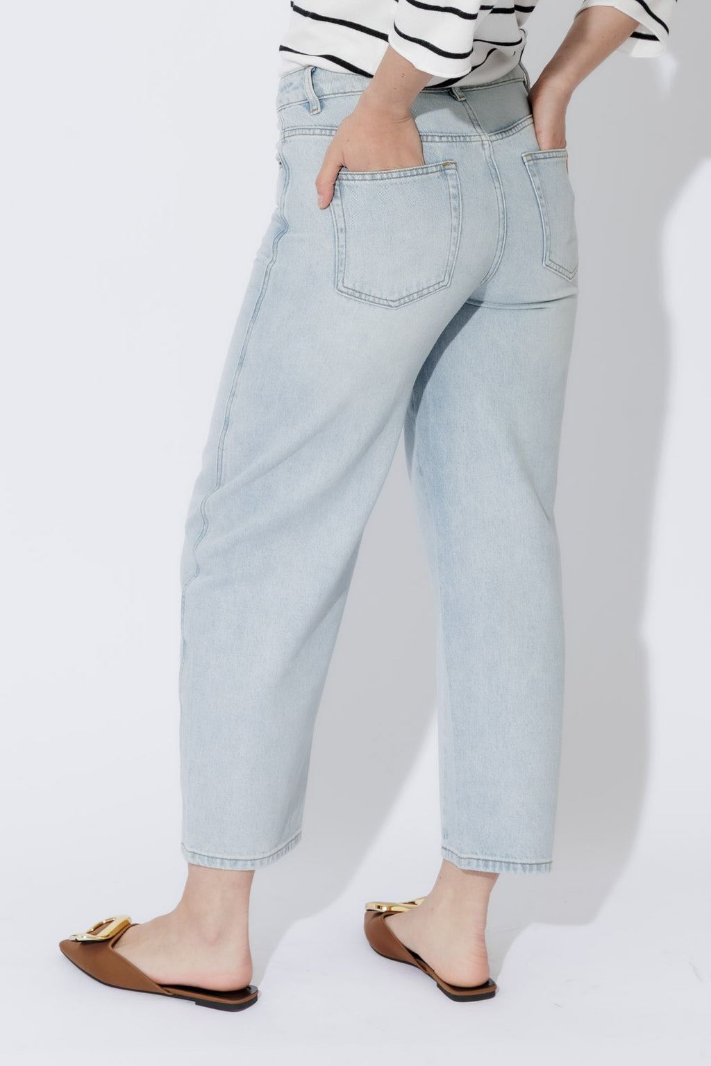 Light Denim Classic Barrel Jean