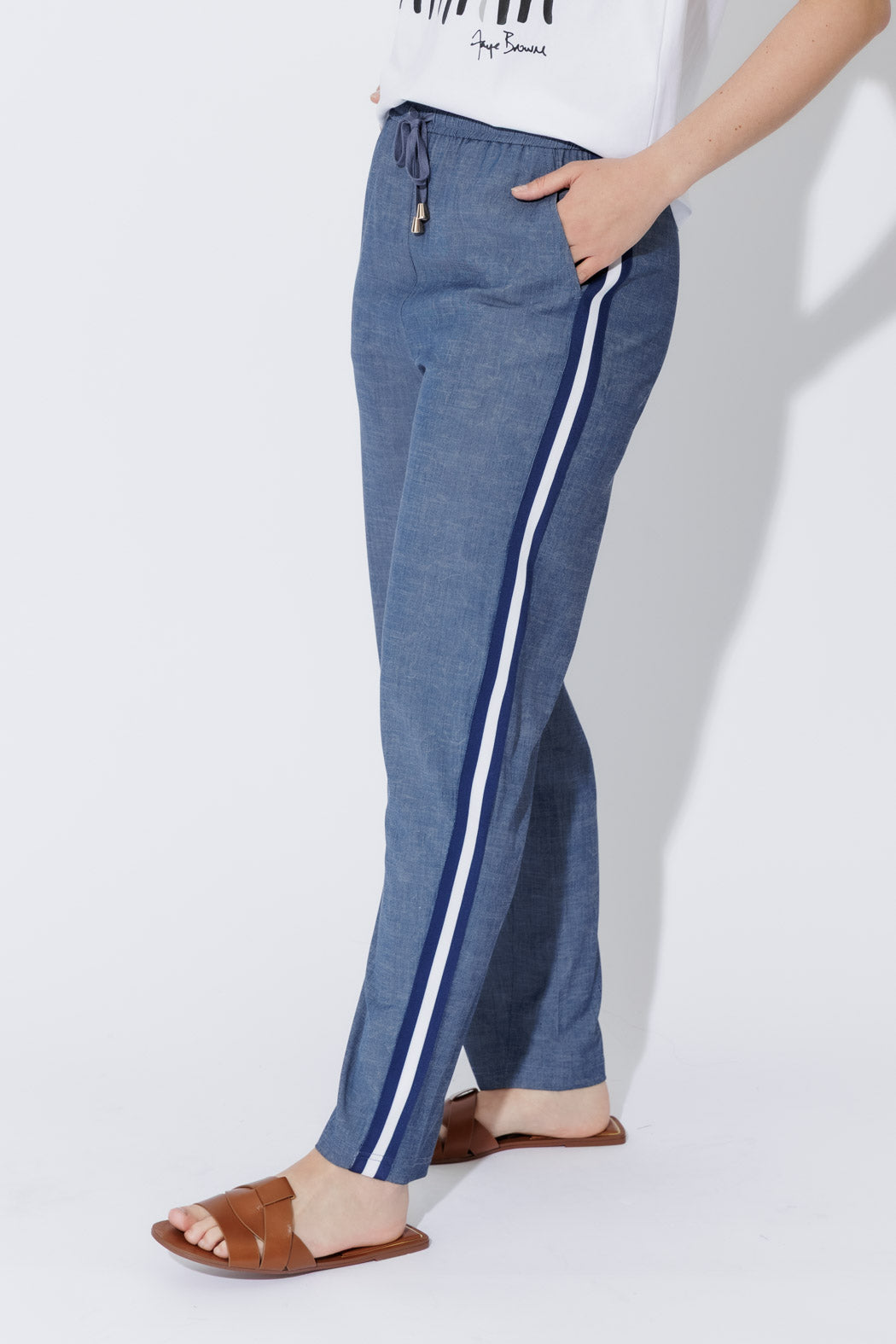 Chambray Sport Barrel Pant