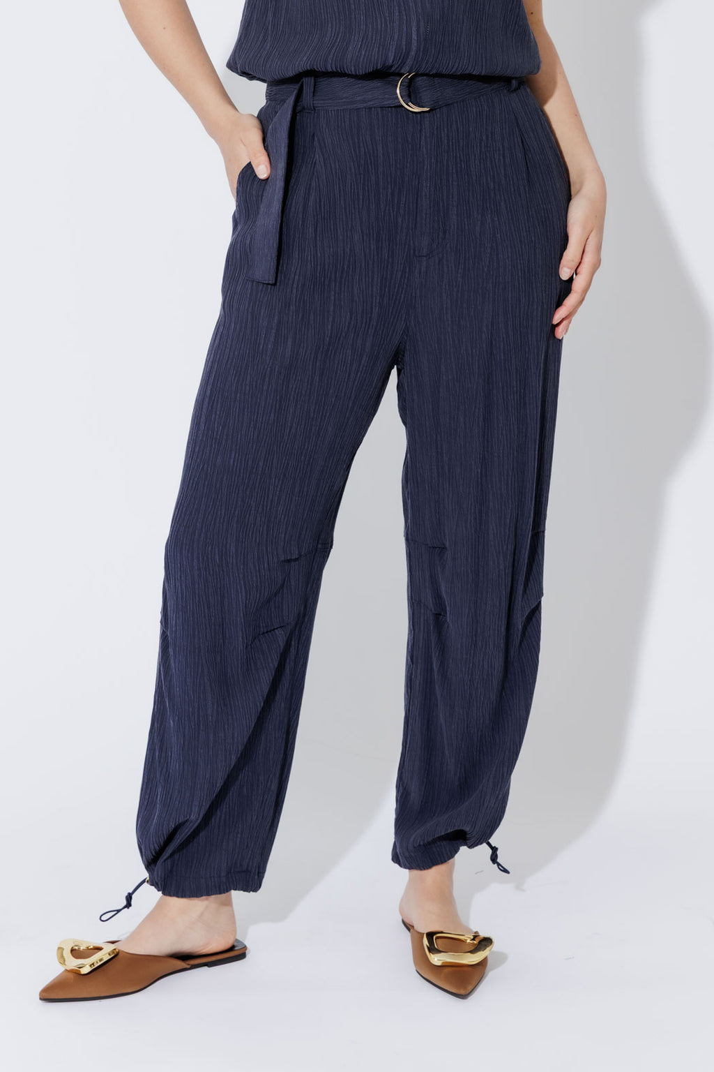 Navy Tencel Street Pant