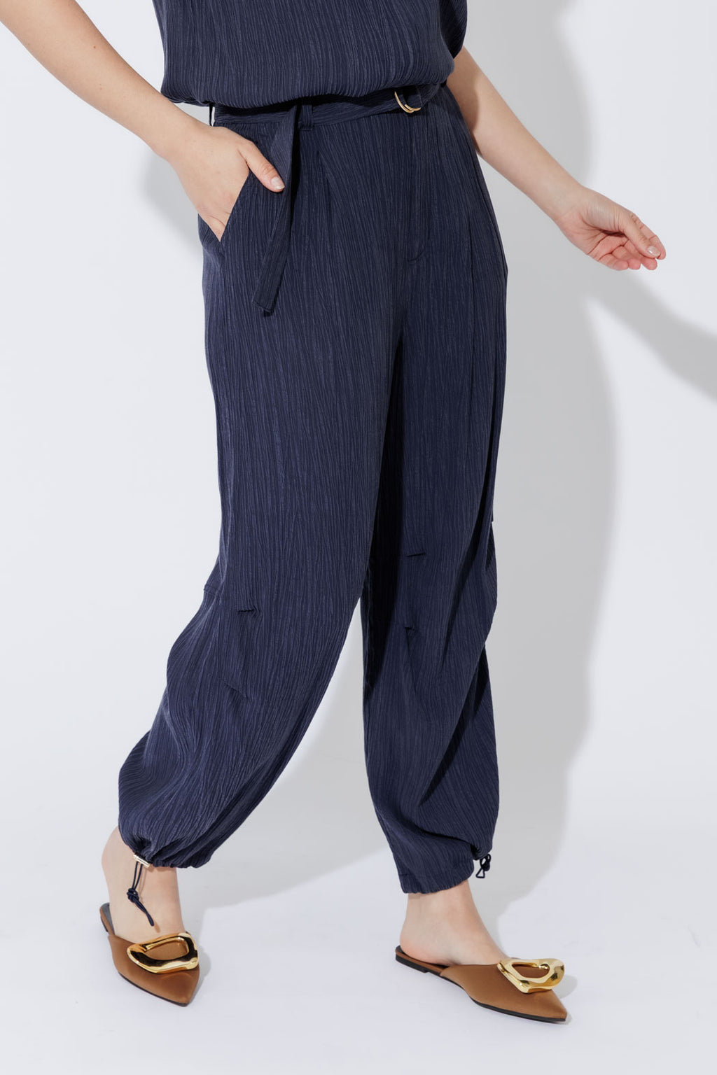 Navy Tencel Street Pant