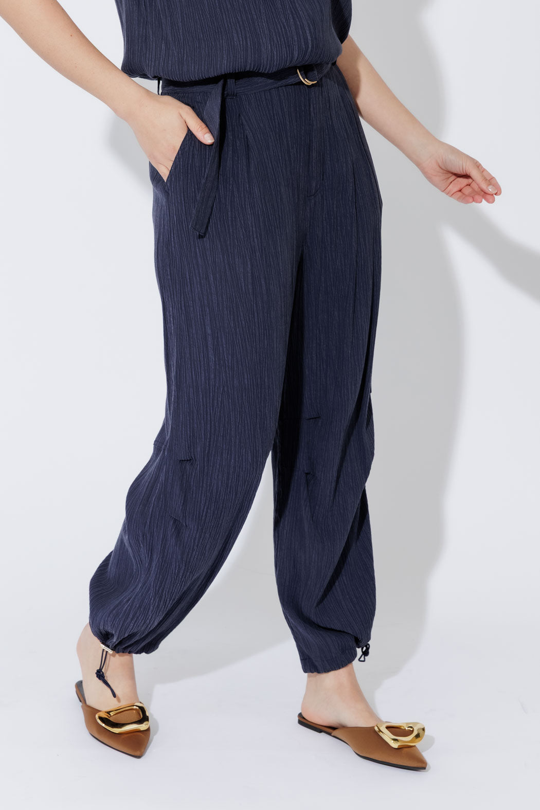 Navy Tencel Street Pant