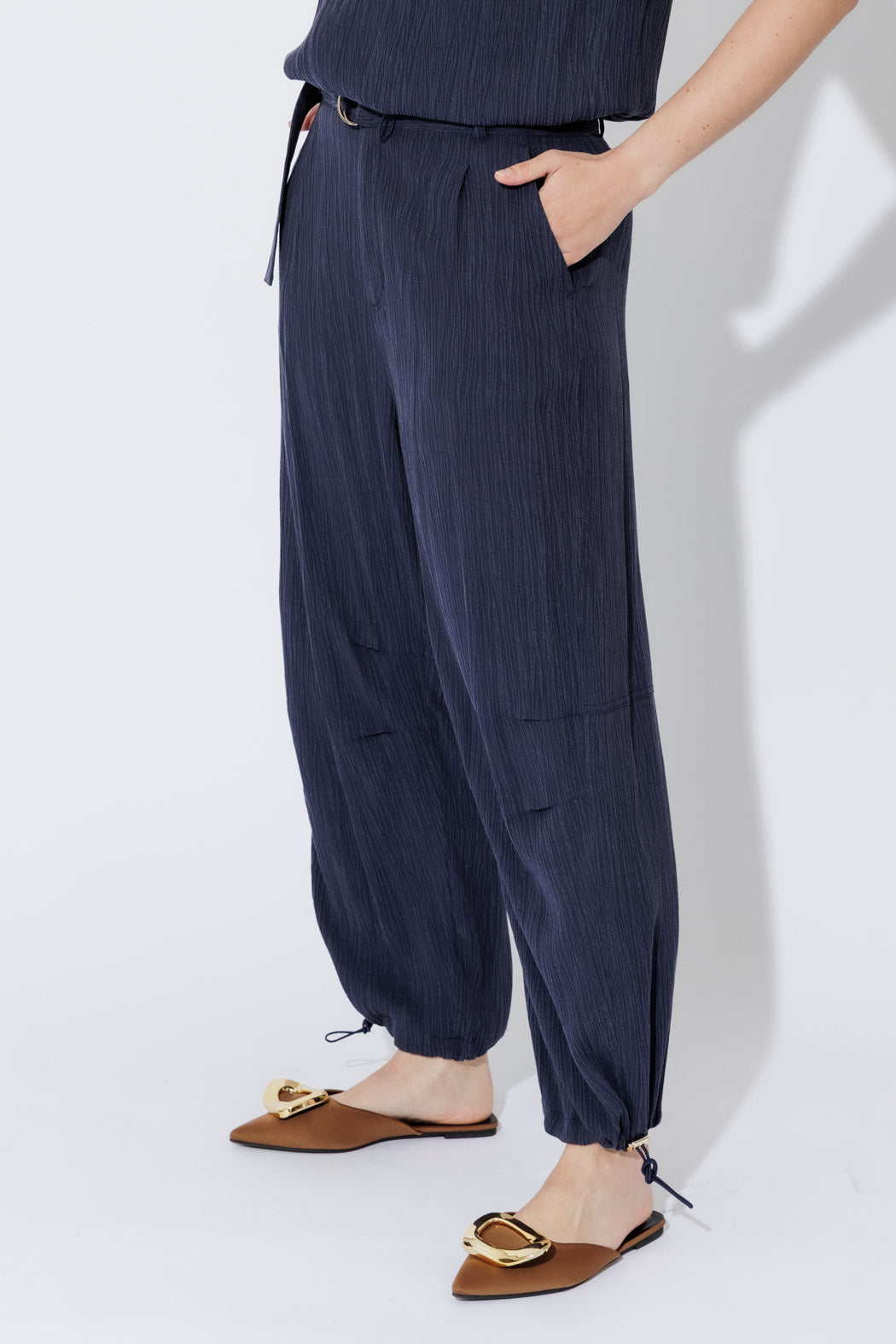 Navy Tencel Street Pant
