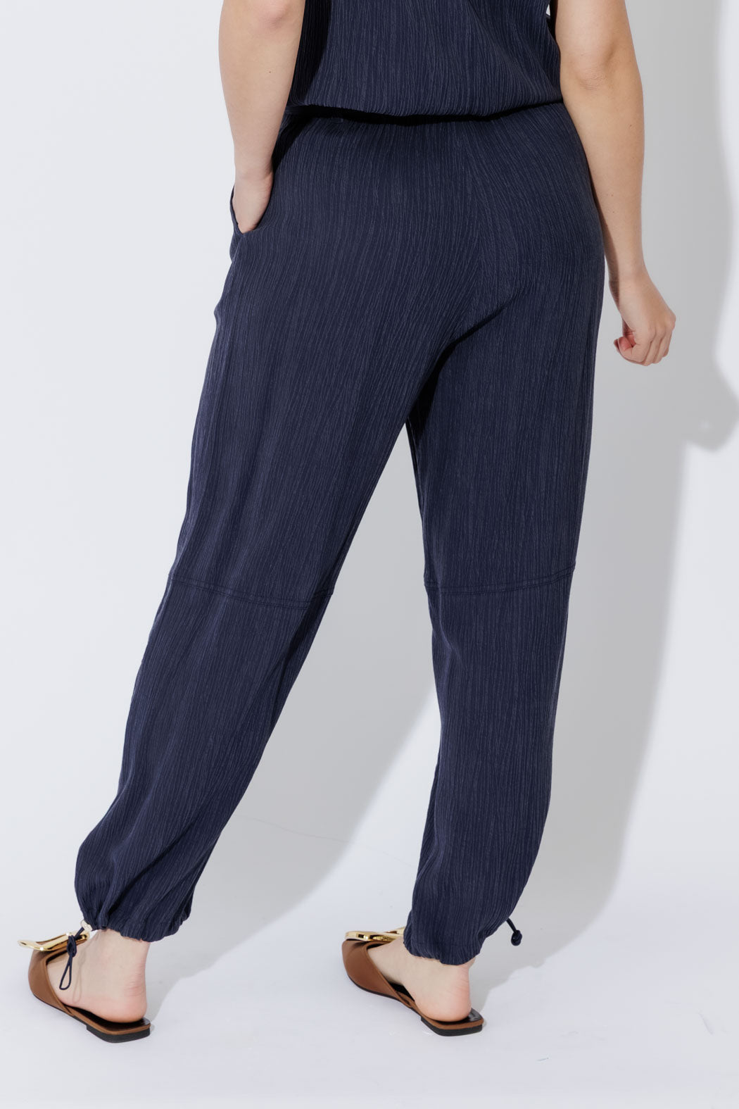 Navy Tencel Street Pant