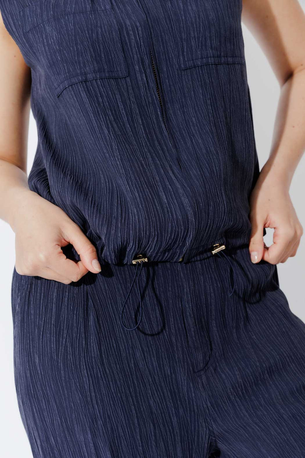 Navy Tencel Sport Vest