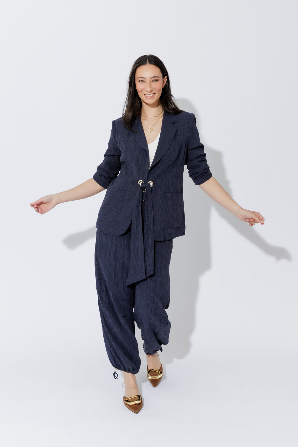 Navy Tencel Street Pant