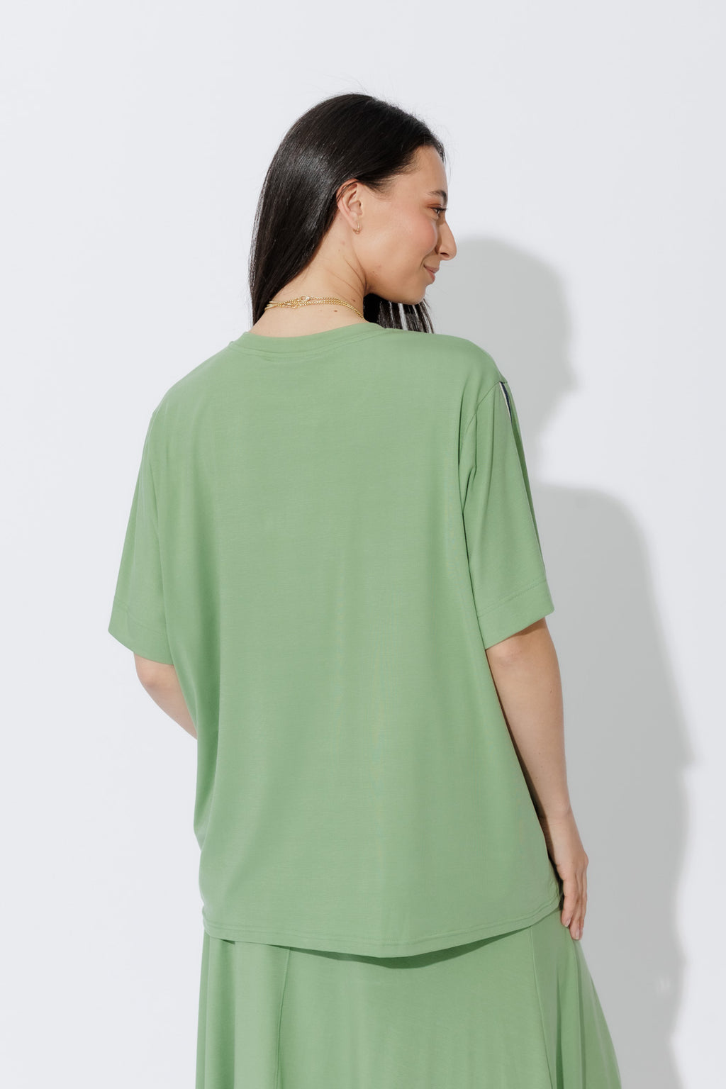 Mint Tencel Stripe T-Shirt