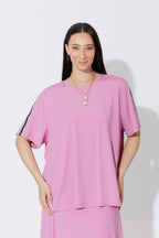 Pink Tencel Stripe T-Shirt