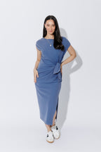 Cornflower Washed Cotton Harlow Dress