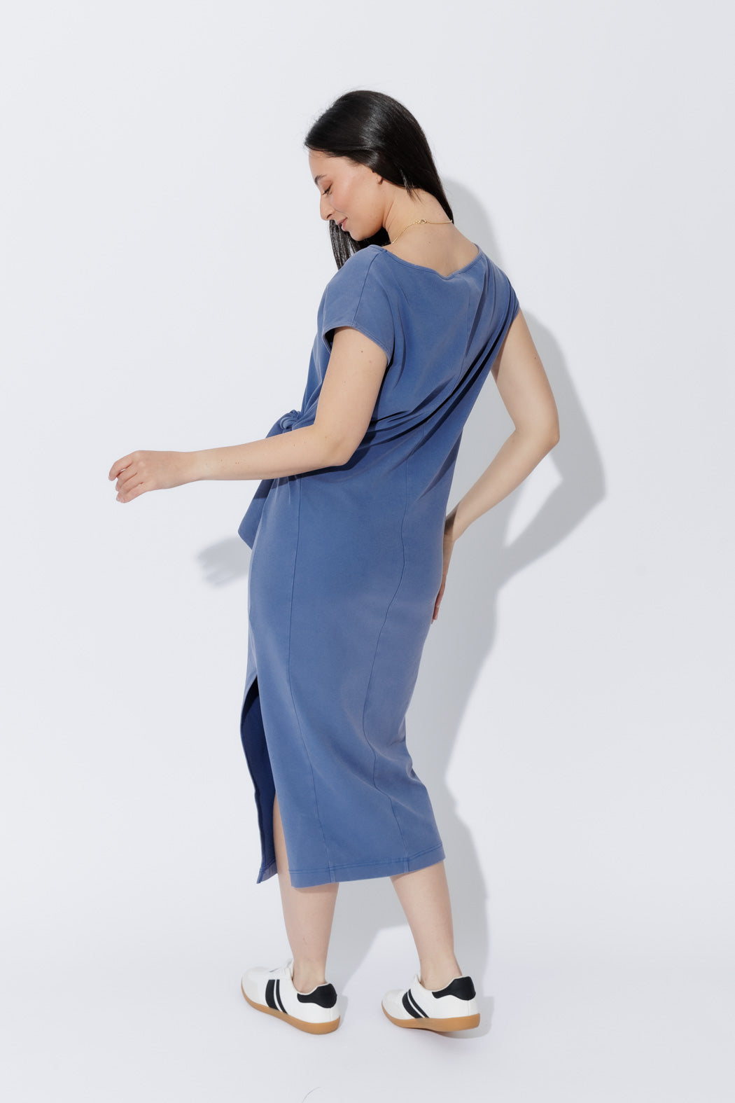 Cornflower Washed Cotton Harlow Dress