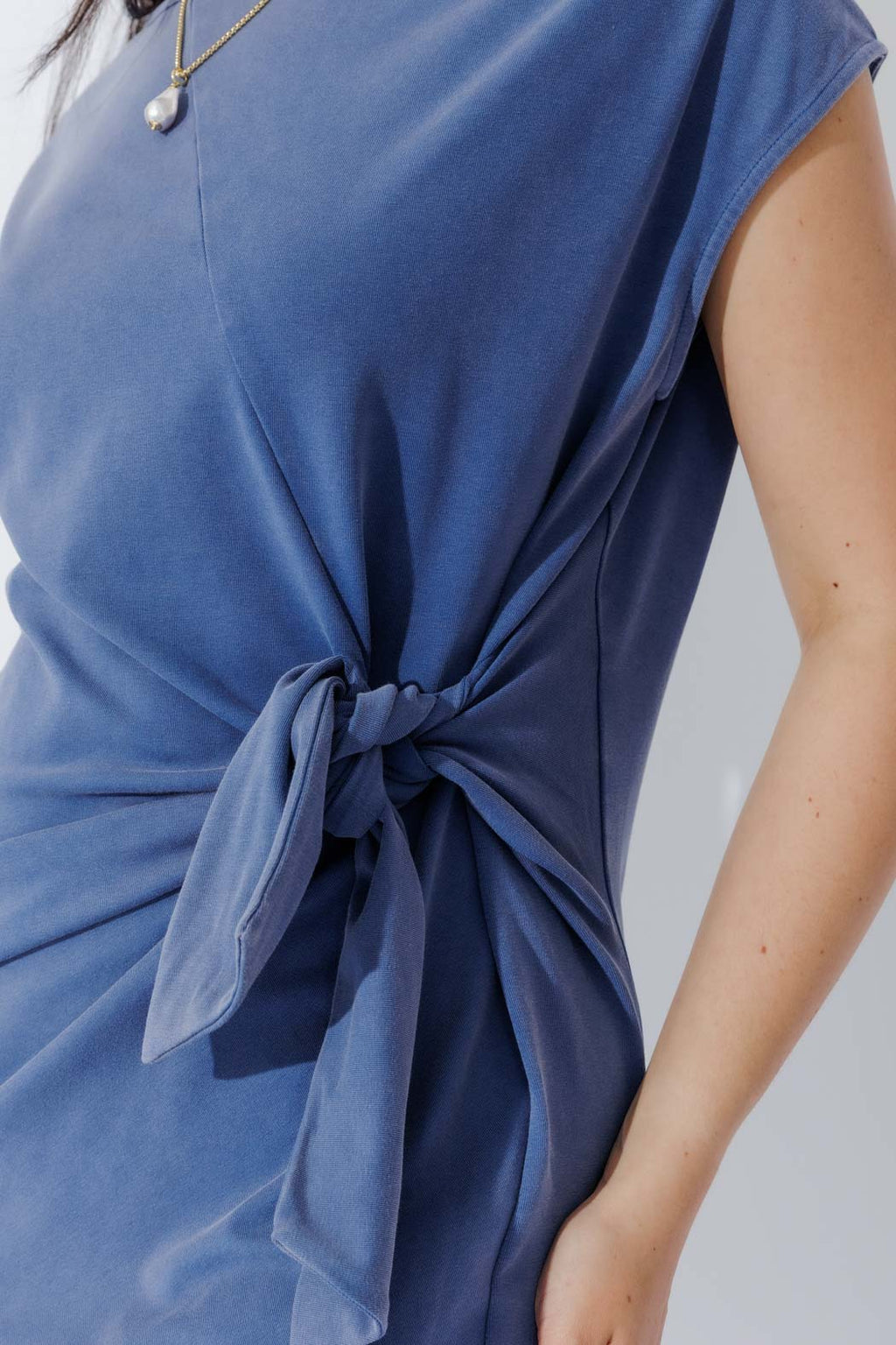 Cornflower Washed Cotton Harlow Dress