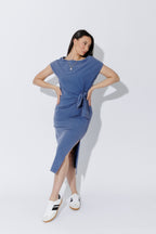 Cornflower Washed Cotton Harlow Dress