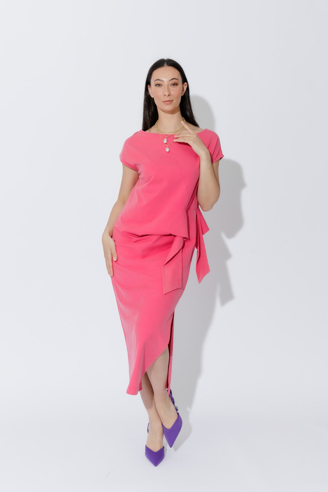 Pink Washed Cotton Harlow Dress