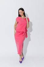 Pink Washed Cotton Harlow Dress