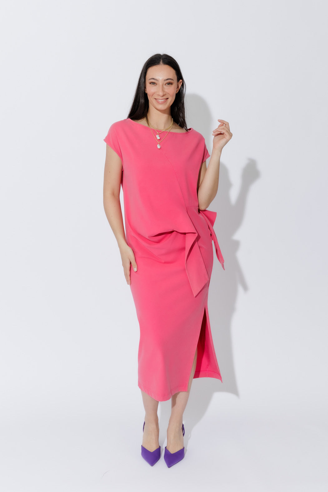Pink Washed Cotton Harlow Dress