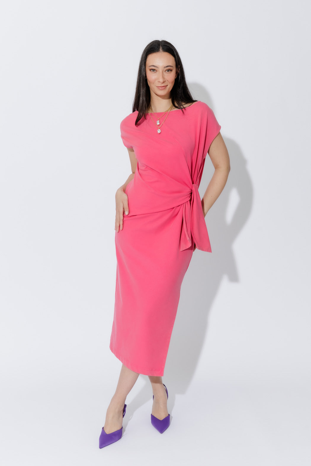 Pink Washed Cotton Harlow Dress