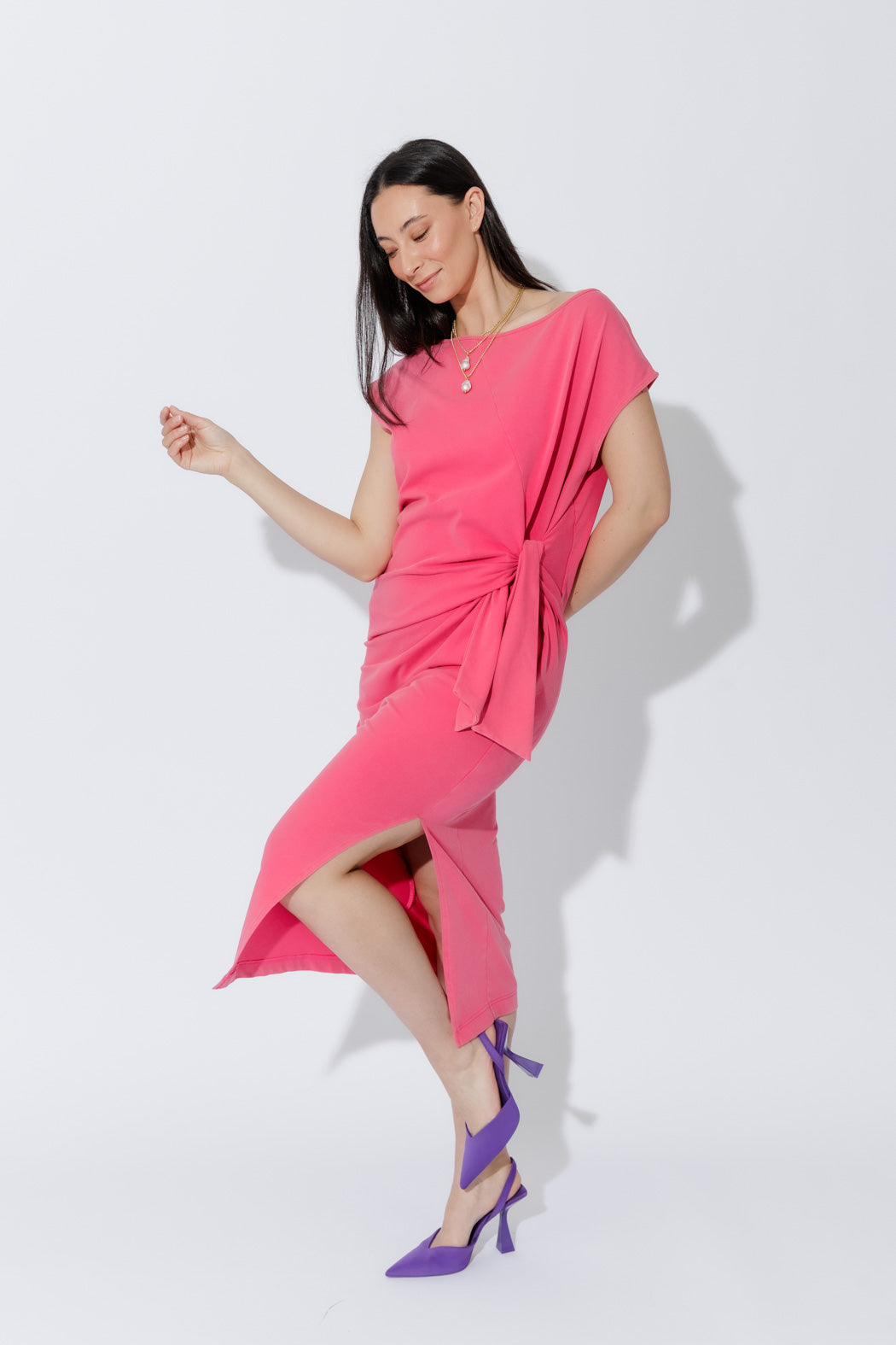 Pink Washed Cotton Harlow Dress