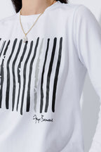 White Lines Long Sleeve T-Shirt