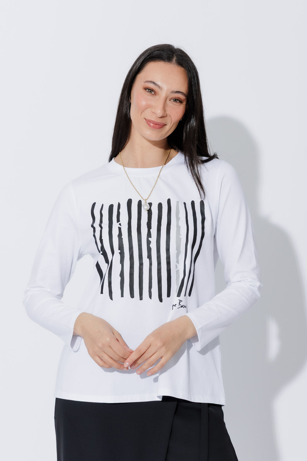 White Lines Long Sleeve T-Shirt