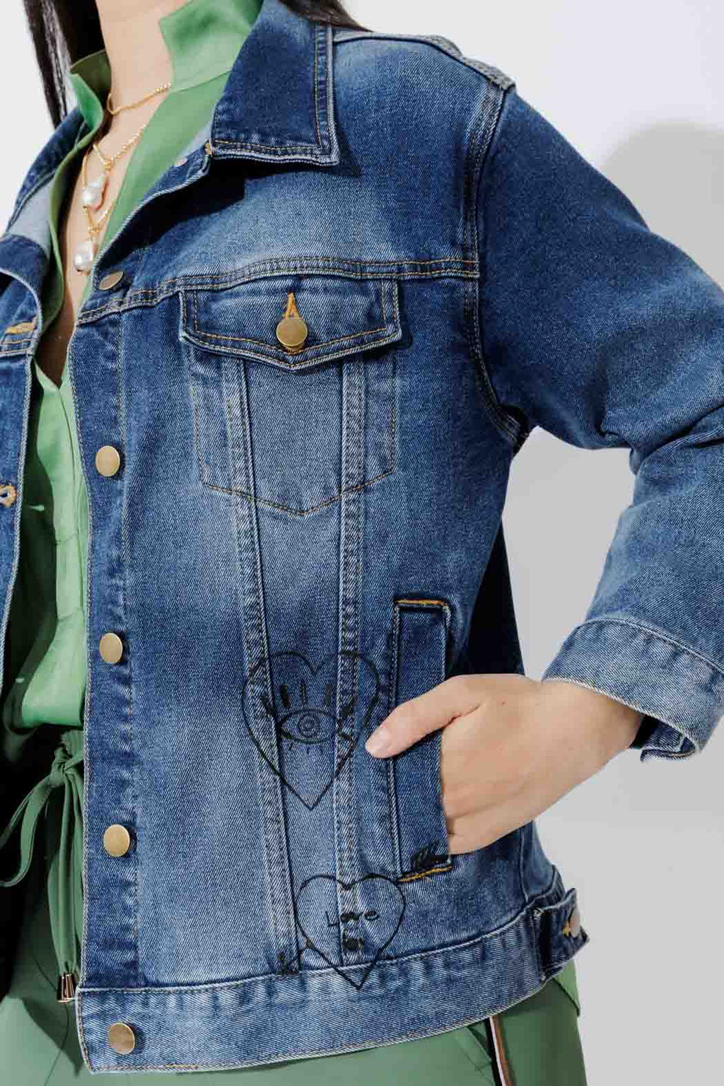 Mid Denim Love Jacket Mid Denim