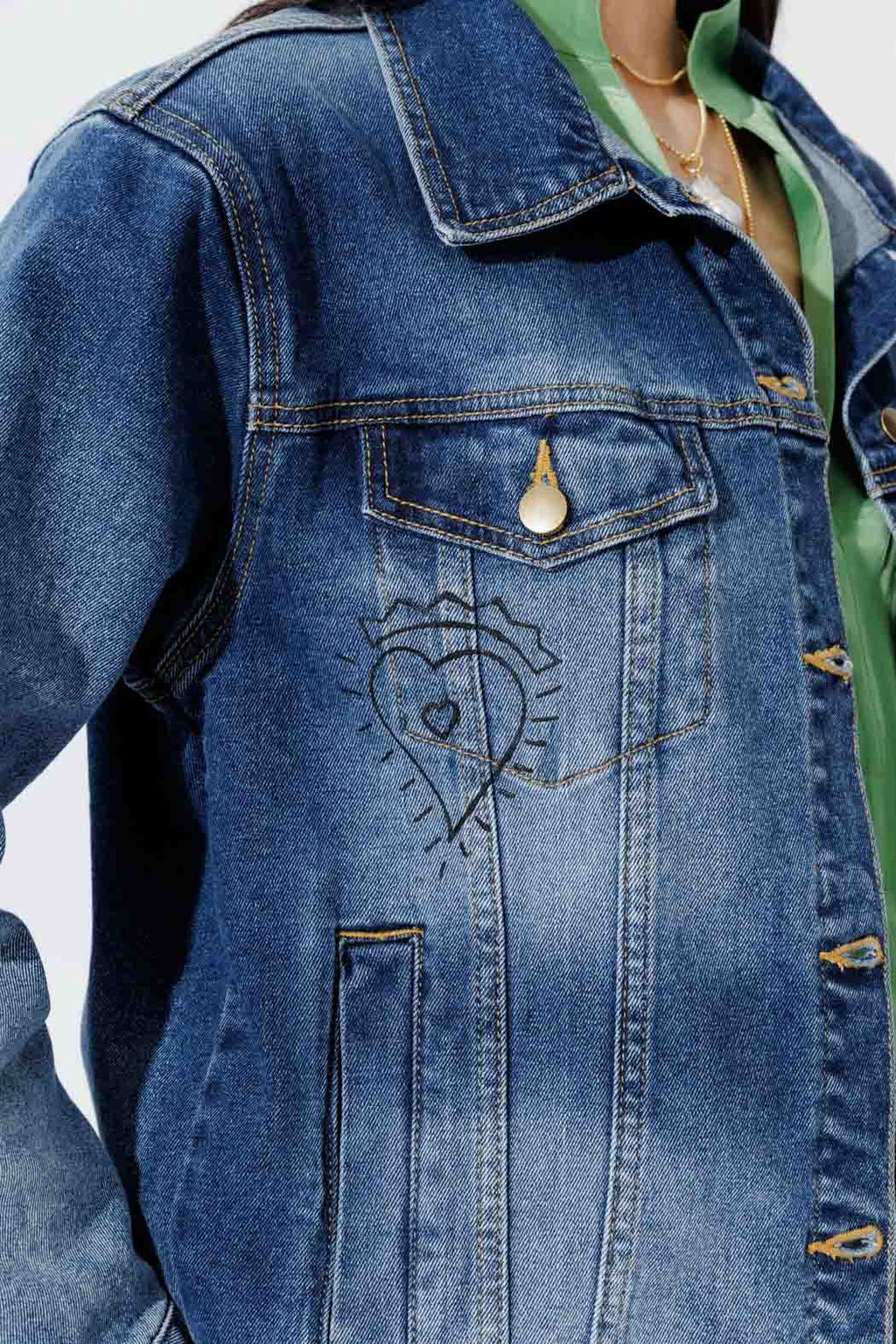 Mid Denim Love Jacket Mid Denim