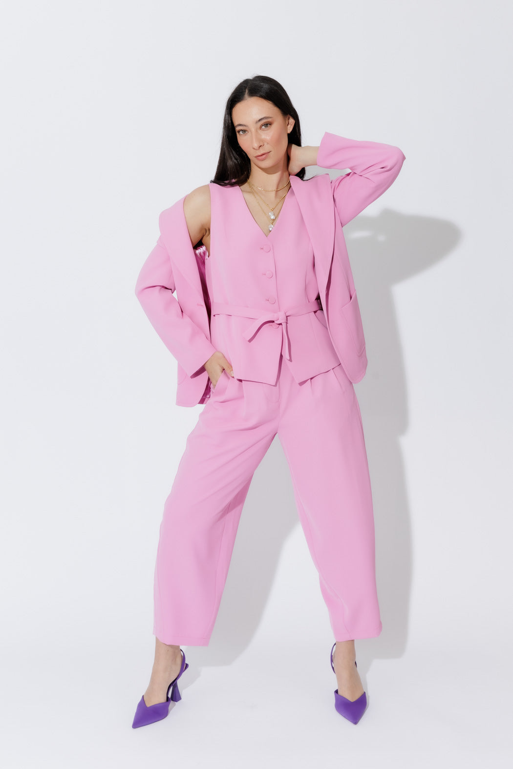 Pink Euro Pocket Blazer